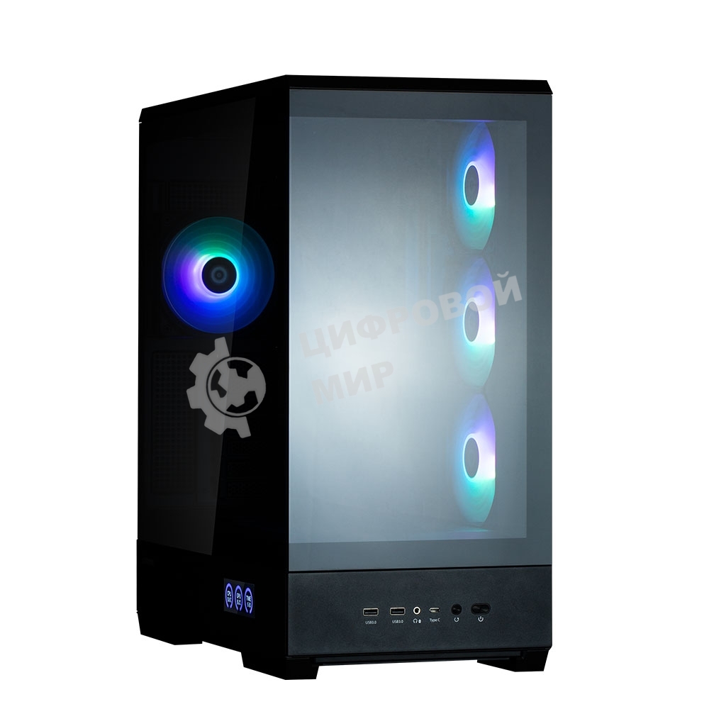 Компьютерный корпус ZALMAN P50 DS, ATX, черный, WINDOW, 2x3.5