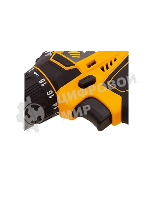 Дрель-шуруповерт Denzel CDL-18-02BM, 18 В, 2 Ач, 30 Нм, щеточный