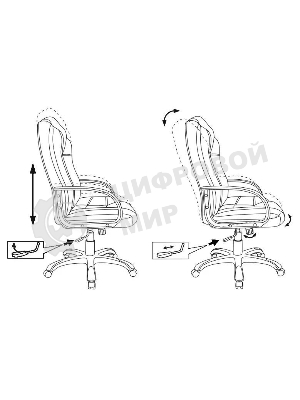 Кресло Бюрократ CH-839/BLACK черный, экокожа