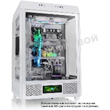 Компьютерный корпус Thermaltake The Tower 500 Snow CA-1X1-00M6WN-00 White,Win,SPCC,Tempered Glass*3,120мм Standard Fan*2