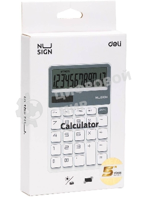 Калькулятор настольный Deli Nusign ENS042WHITE белый 12-разр.