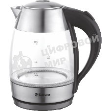 Чайник электрический Sakura SA-2727SBK (1.8) стекл подсв