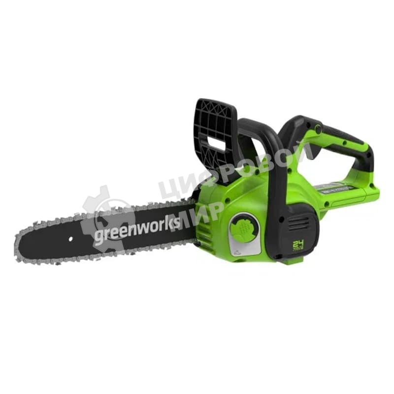 Цепная пила аккумуляторная GreenWorks G24CS25K4, 24V, 25 см, c АКБ 4А·ч и ЗУ (2007707UB)