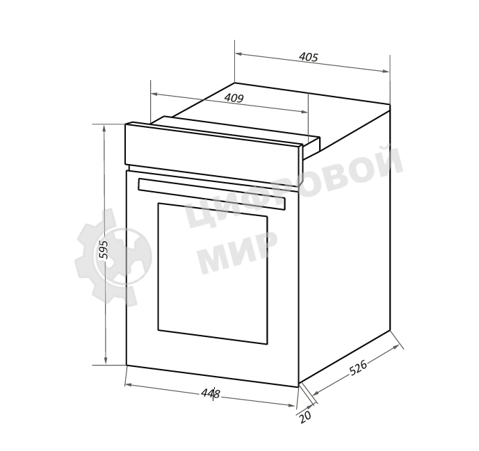 Духовой шкаф электрический встраиваемый HOMSair OES456BK черный