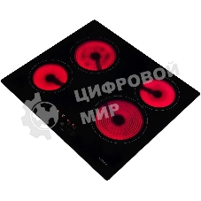 Электрическая варочная панель Hyundai HHE 6410 BG Hi-Light, независимая, черный