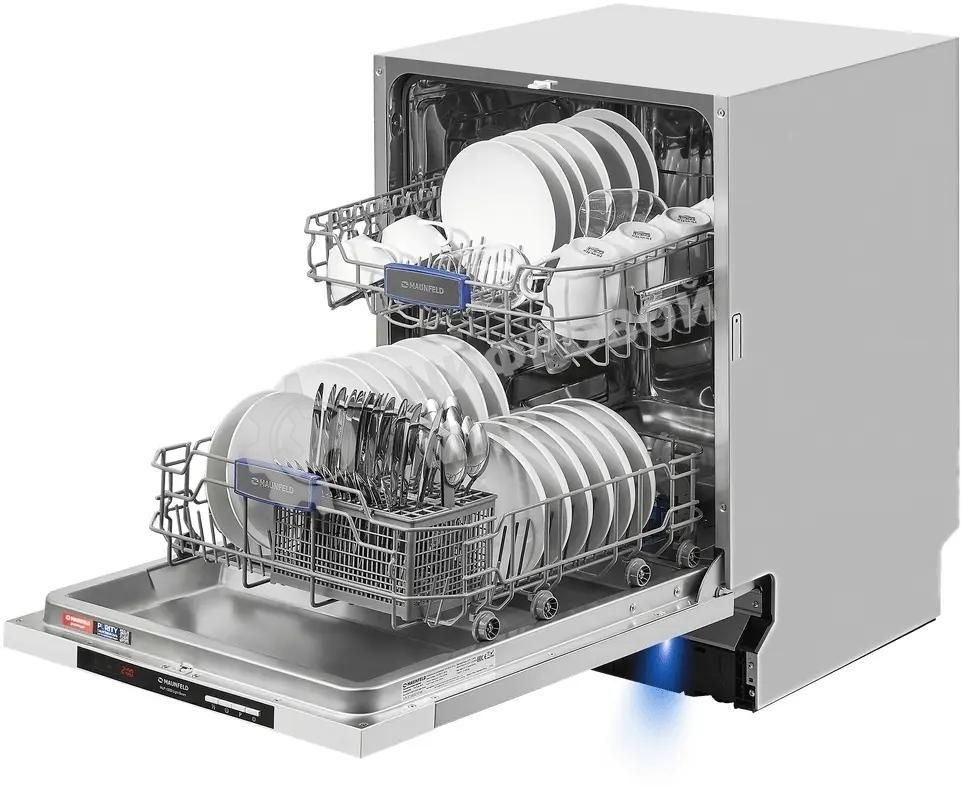 Встраиваемая посудомоечная машина Maunfeld MLP-122D Light Beam, серебристый, 59.8 см, 12 компл., 49 дБ, класс A++