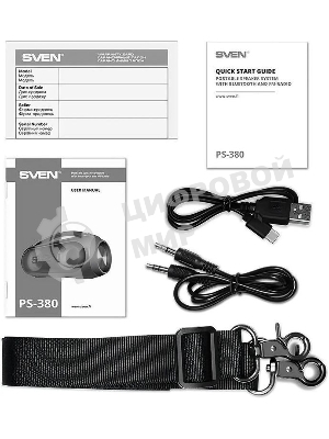 Мобильные колонки SVEN PS-380 2.0 черный