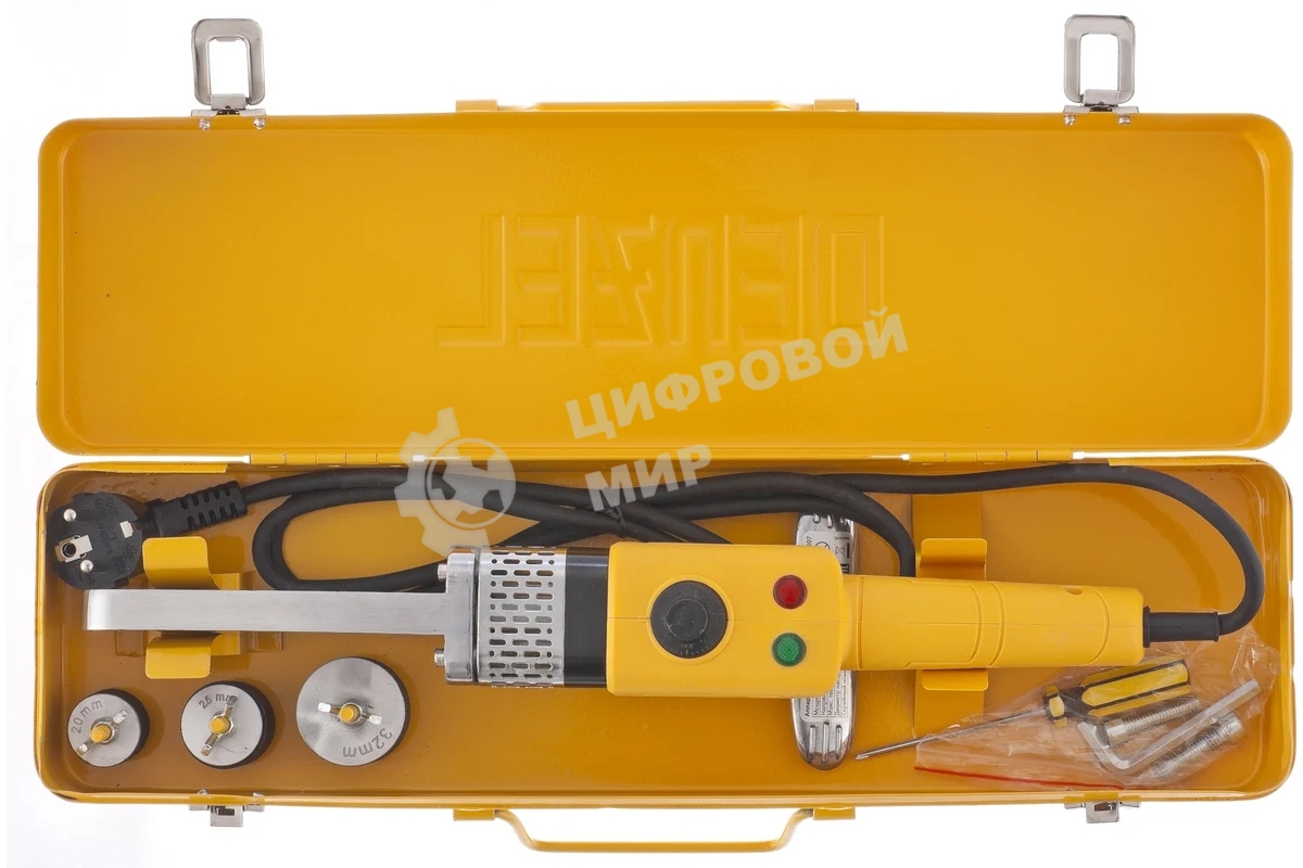 Аппарат для сварки пласт, труб DWP-800, Х-PRO, 800Вт Denzel 94207