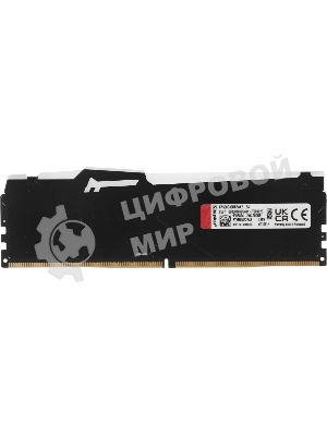 Оперативная память Kingston Fury Beast, DDR5, 64Gb (2x32Gb), 6000MHz, CL36, DIMM, с радиаторами, RGB, черный