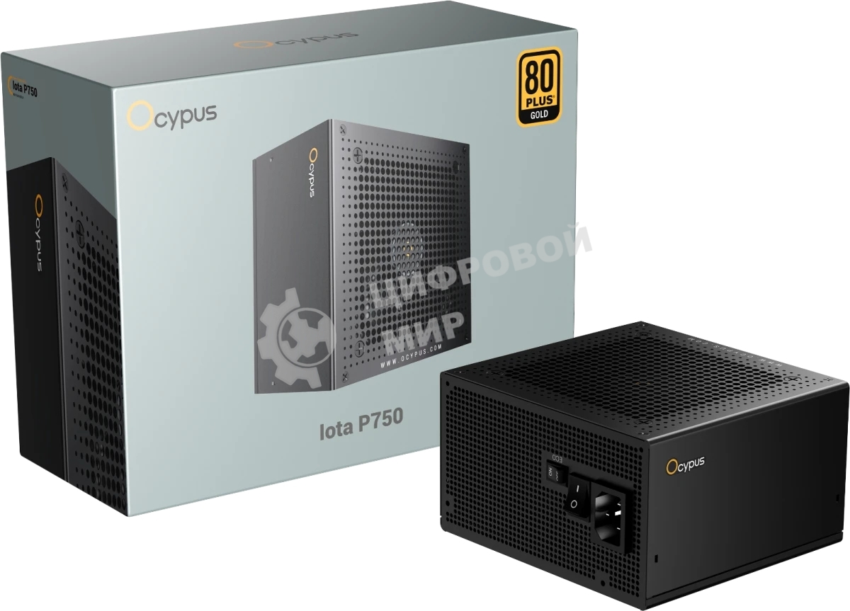 Блок питания 750W Ocypus Iota P750 (ATX, 80 PLUS Gold, APFC, 20+4 pin, 120мм fan, PCI-E 6+2Px3, 8xSATA) (Iota-P750-G1FFBK024X-EU)