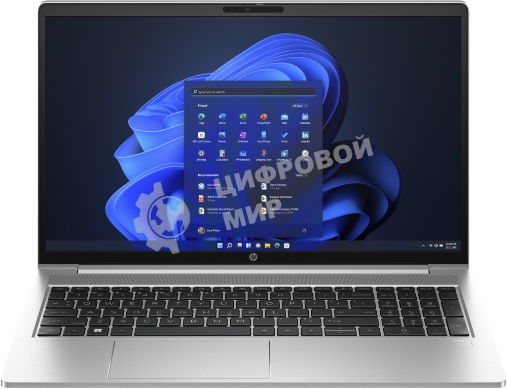 Ноутбук HP ProBook 450 G10 Core i5-1334U 15.6 FHD (1920x1080) AG UWVA 16Gb (1x16Gb) DDR4 3200 512Gb SSD,51Wh,FPR,Intel AX211 Wi-Fi,Backlit,1,8kg,1y,Silver,Dos,KB Eng