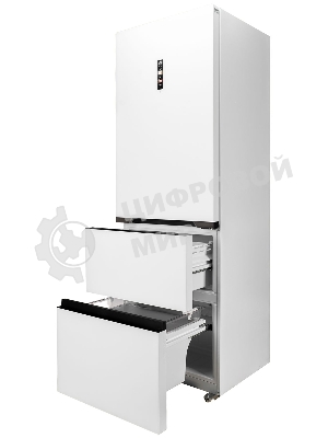 Холодильник DeLonghi DMFS 19PINF BB MATTEO белый трехкамерный 265/140л морозилка снизу, No Frost