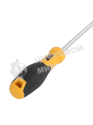 Крестовая отвертка Deli DL638250 PH3x250мм CR-V, Двухкомпонентная ручка. Хромированная.