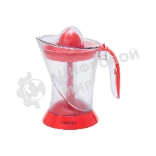 Соковыжималка Galaxy GL 0852 красный/прозрачный, цитрусовая, 50 Вт, 1000 мл, механическое