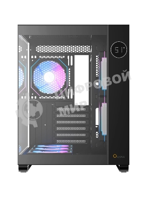 Компьютерный корпус Ocypus Iota C70 BK ARGB ATX/win/black/6 ARGB fans/no PSU/Tempered Glass