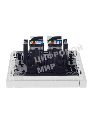 Розетка компьютерная 2-ая RJ45 кат.5E IEK FORTE&PIANO FP233 белый