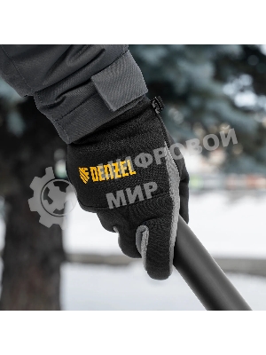 Перчатки универсальные Denzel 68088 искусственный мех, работа с сенсорным экраном, размер 10
