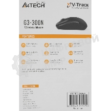 Мышь беспроводная A4Tech V-Track G3-300N черный, 1000 dpi, радиоканал, USB, кнопки - 3