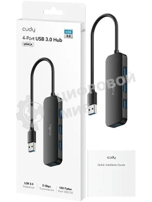 USB-концентратор CUDY UH40A, USB-A, USB 3.0, USB
