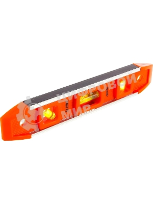 Уровень усиленный Sparta 230 мм, 3 глазка, магнитный, пластмассовый 