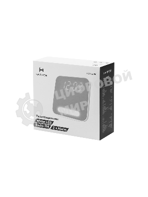 Радиобудильник Harper HCLK-2060 белый/серый - белый led