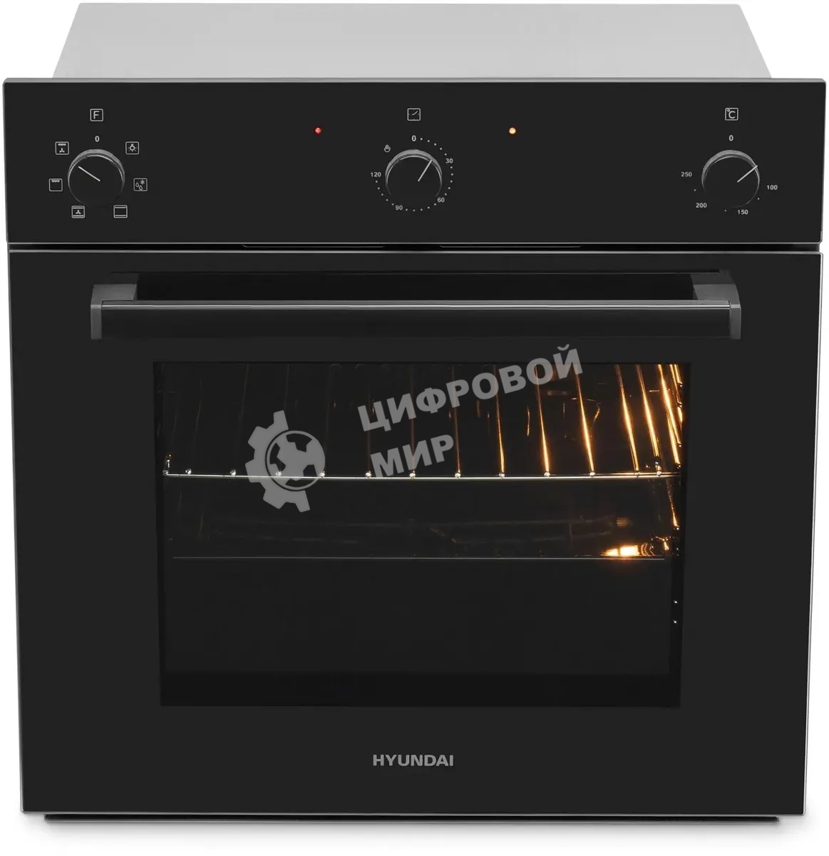 Духовой шкаф электрический Hyundai 6006.03 BG черное стекло