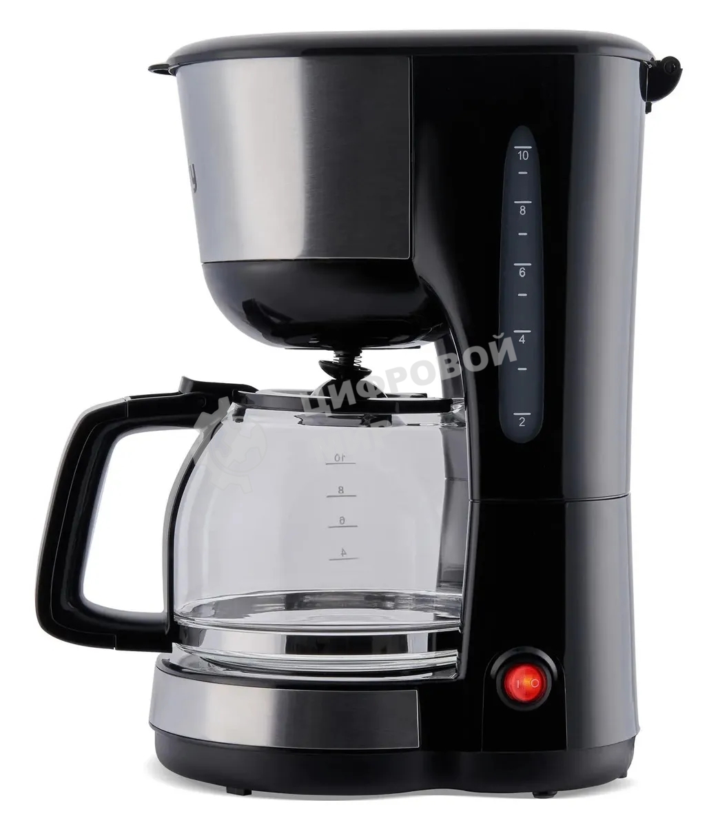 Кофеварка капельная Domfy metal DSM-CM301 1000Вт черный/серебристый