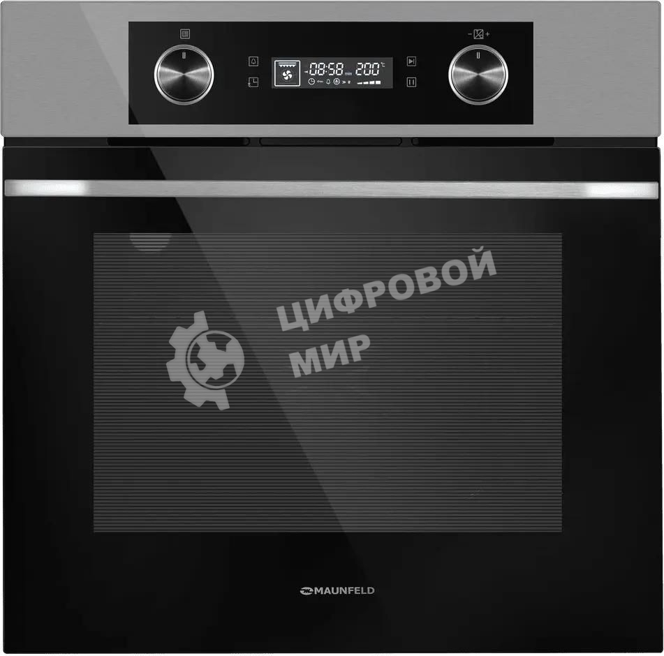 Шкаф духовой электрический Maunfeld AEOH60102S, 60л, дверца с 3 стеклами, нержавеющая сталь