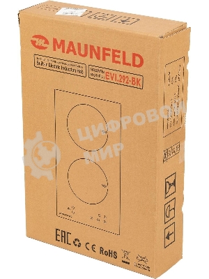 Индукционная варочная панель Maunfeld EVI.292-BK, конфорок: 2 шт., стеклокерамика, независимая, черный