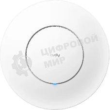 Точка доступа Wi-Fi CUDY BE3600 Wi-Fi 7 2 5G Access Point BE3600 Dual Band Ceiling Mount Wi-Fi 7 Access Point, Chipset Broadcom, 802.11be/ax/ac/a/b/g/n, 2880Mbps at 5GHz +688Mbps at 2.4GHz, 1 x 2.5G RJ45 Port, MU-MIMO, Support 12V DC or 802.3at PoE or Passive PoE, Internal Antennas, 12V DC adapter included, Cudy