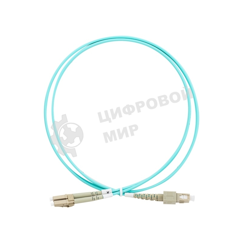 Патч-корд оптический многомодовый (MM) 50/125 OM4 разъемы LC/UPC-SC/UPC 3мм дуплекс LSZH 1м малиновый (маджента) REXANT