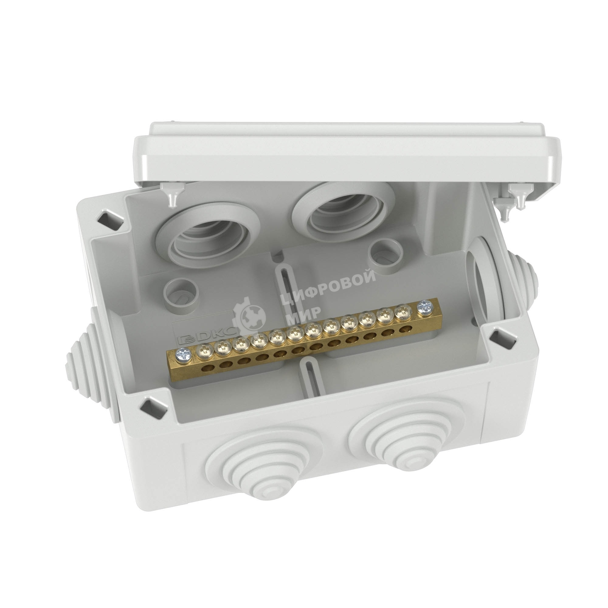 Коробка уравнивания потенциалов DKC 12 зажимов 6 вводов д.25мм 120х80х50мм IP55