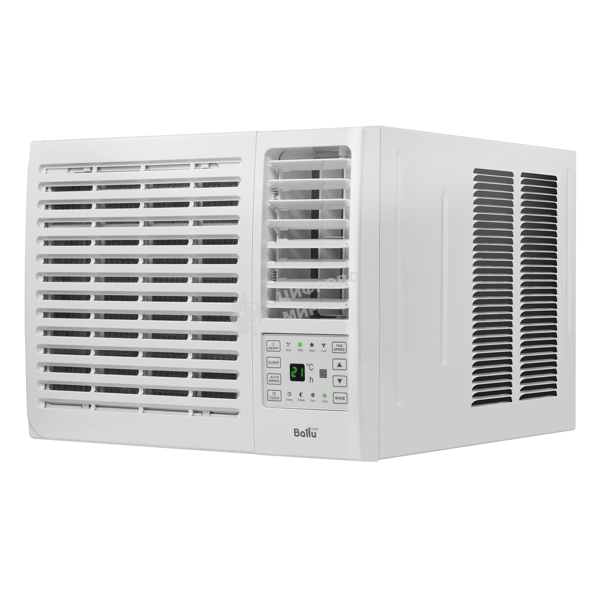 Кондиционер оконный Ballu BWC-07 AC 7000 BTU, 20 м², 49 дБ, охлаждение, осушение, белый