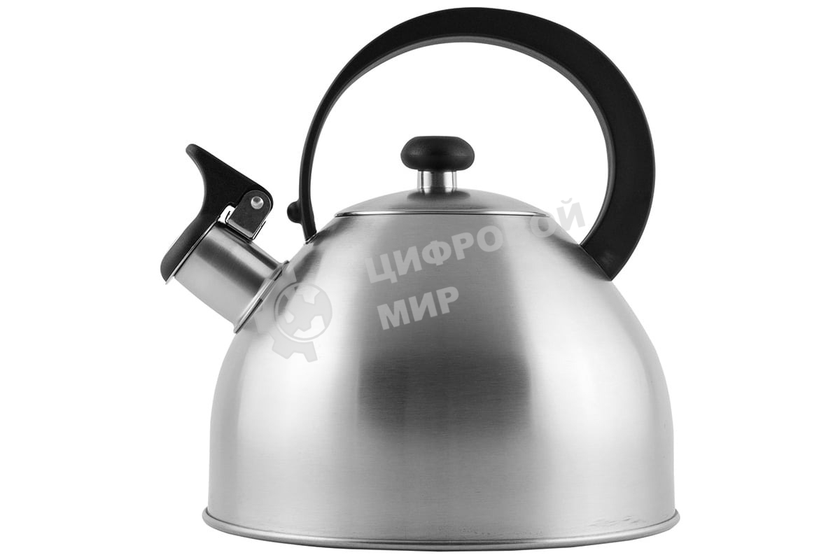 Чайник для плиты со свистком MALLONY Opera 2,5 л, матовый, из нерж стали (005179)