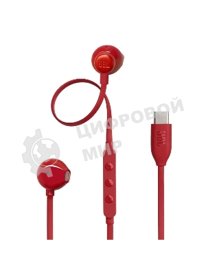 Проводные наушники JBL Tune 305C красный, вкладыши, USB Type-C