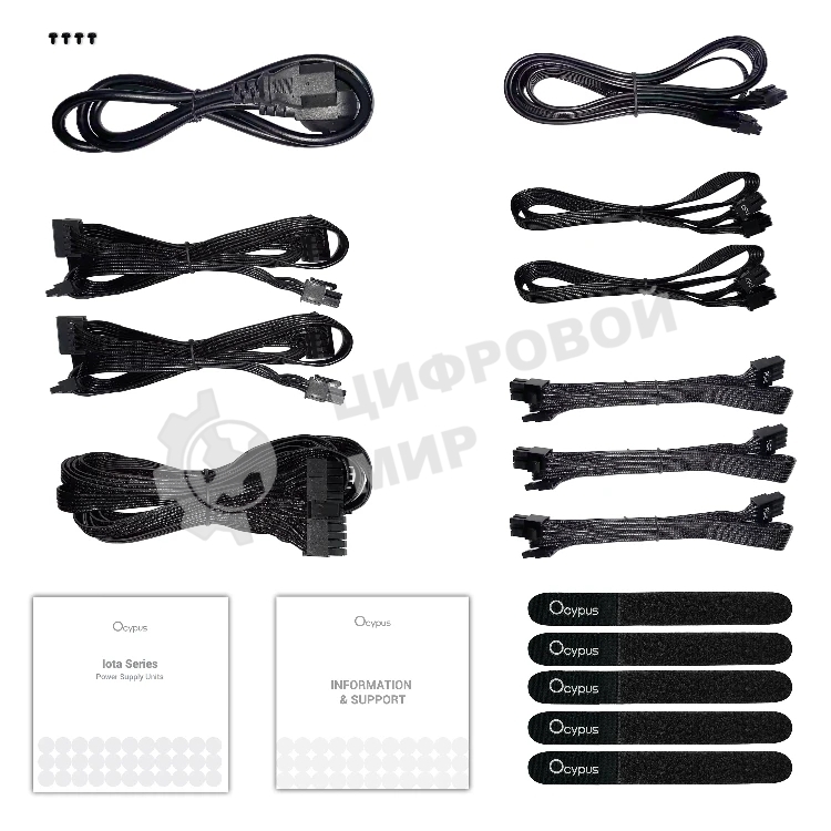 Блок питания 750W Ocypus Iota P750 (ATX, 80 PLUS Gold, APFC, 20+4 pin, 120мм fan, PCI-E 6+2Px3, 8xSATA) (Iota-P750-G1FFBK024X-EU)