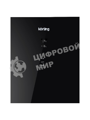 Холодильник Korting KNFC 61869 GN черный двухкамерный 223/94л морозилка снизу, No Frost