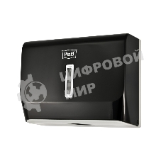 Диспенсер бумажных полотенец Puff-5130Bl черный, с замком, ABS-пластик