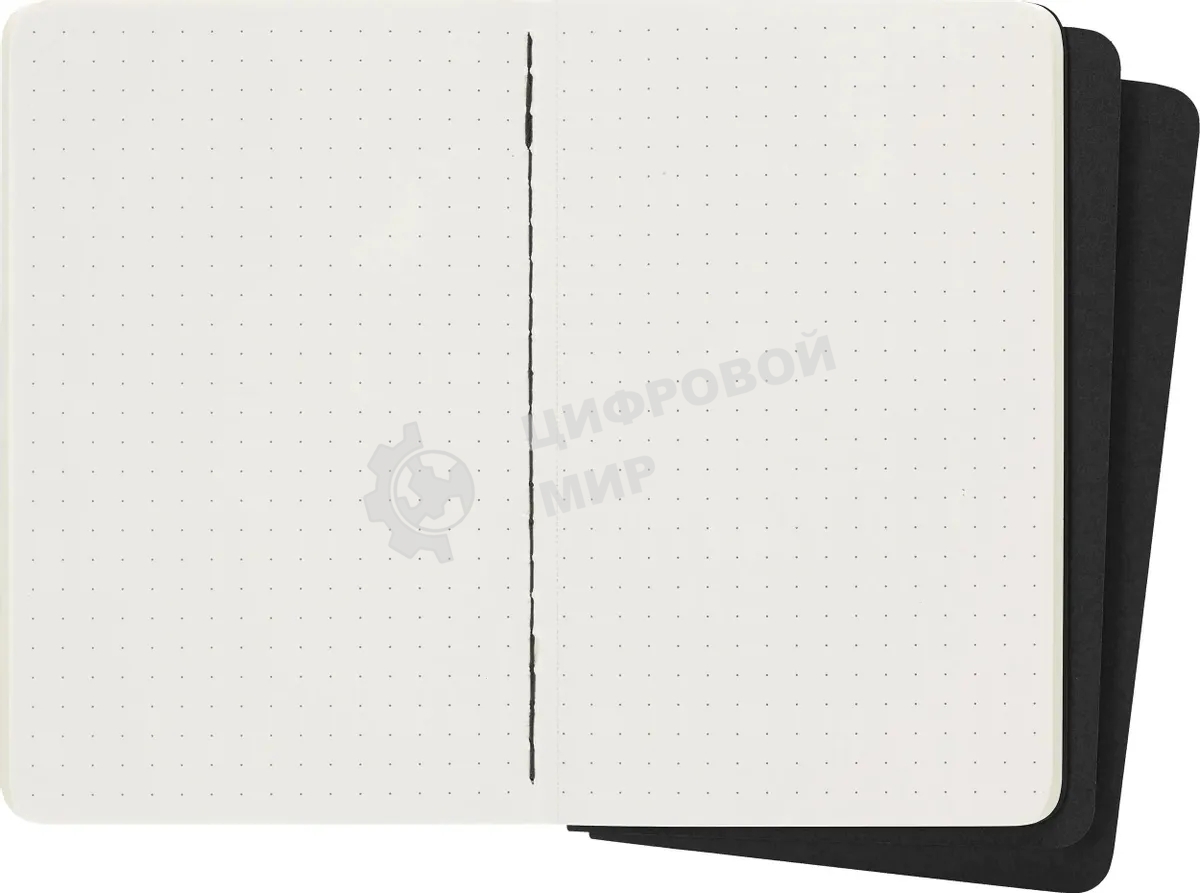 Блокнот Moleskine CAHIER JOURNAL QP314 Pocket 90x140 мм обложка картон 64стр. пунктир черный (3 шт)