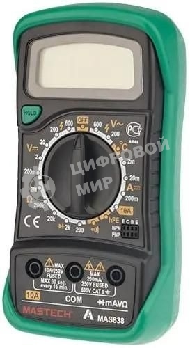 Мультиметр портативный Mastech MAS838, ручной 13-2008