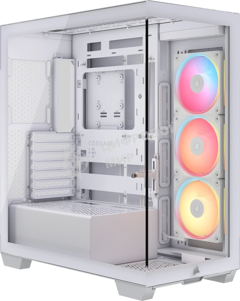 Корпус Corsair iCUE Link 3500X LX-R RGB White, Midi-Tower, белый, 3 x 120 мм