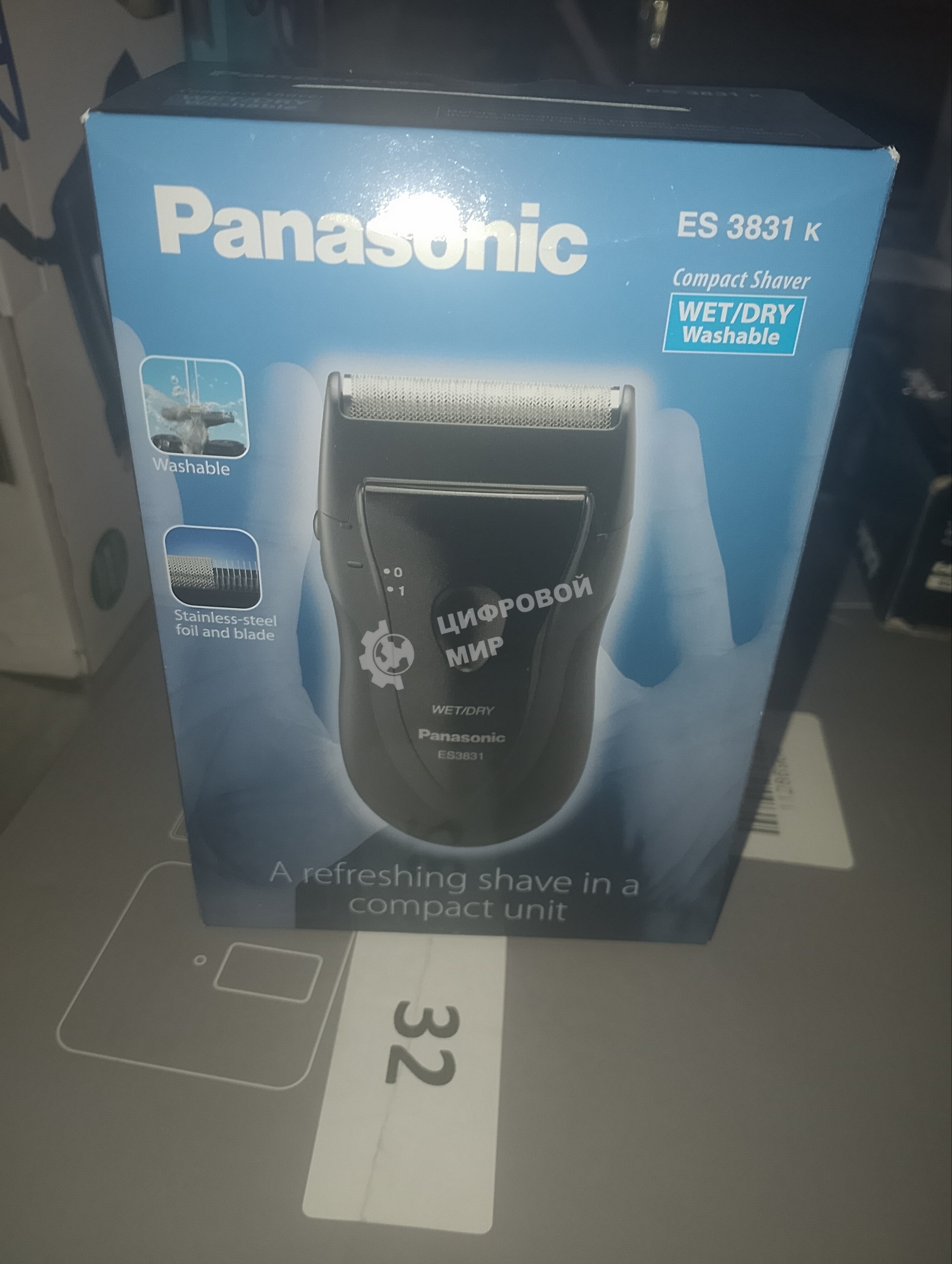 (Поврежденная упаковка) Бритва, на батарейках/Panasonic Single Blade Shaver. Battery Operated.