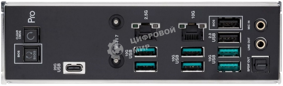 Материнская плата ASUS Pro WS TRX50-SAGE WIFI, sTR5, AMD TRX50, 4xDDR5, 4xSATA, 3xM.2, 1xSlimSAS, 1xPCI-E 5.0 x8, 1xPCI-E 4.0 x16, 1xPCI-E 4.0 x4, 2x 10Gb LAN, 2xUSB-A 2.0, 6xUSB-A 3.2 Gen 2, 1xUSB-C 3.2 Gen 2x2, 2x3.5 мм, 5.1, E-ATX