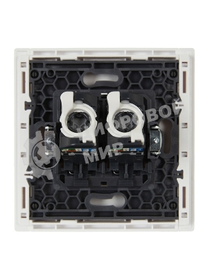 Розетка компьютерная 2-ая RJ45 кат.5E IEK FORTE&PIANO FP233 белый