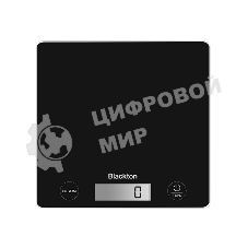 Весы кухонные Blackton Bt KS1003 Black. Тип управления: сенсорное, дисплей LCD, диапазон измерений: 1 - 10000 г, количество высокочувствительных датчиков: 4, выбор единиц измерения: грамм, килограмм, фунт, унция, интервал измерения: 1 г, максимальный вес: 10 кг, функция вычета веса тары, индикация перегрузки, индикатор замены батарейки, автоматическое и ручное отключение, автообнуление, материал корпуса: закаленное стекло, нескользящие ножки, источник питания: 1 х CR2032, номинальное напряжение: 3 В