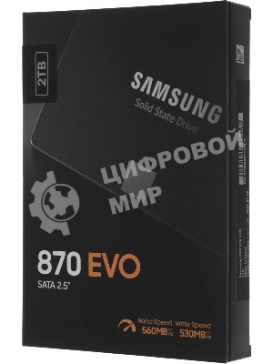 Накопитель SSD Samsung 870 EVO, 2Tb, SATA III, 2.5