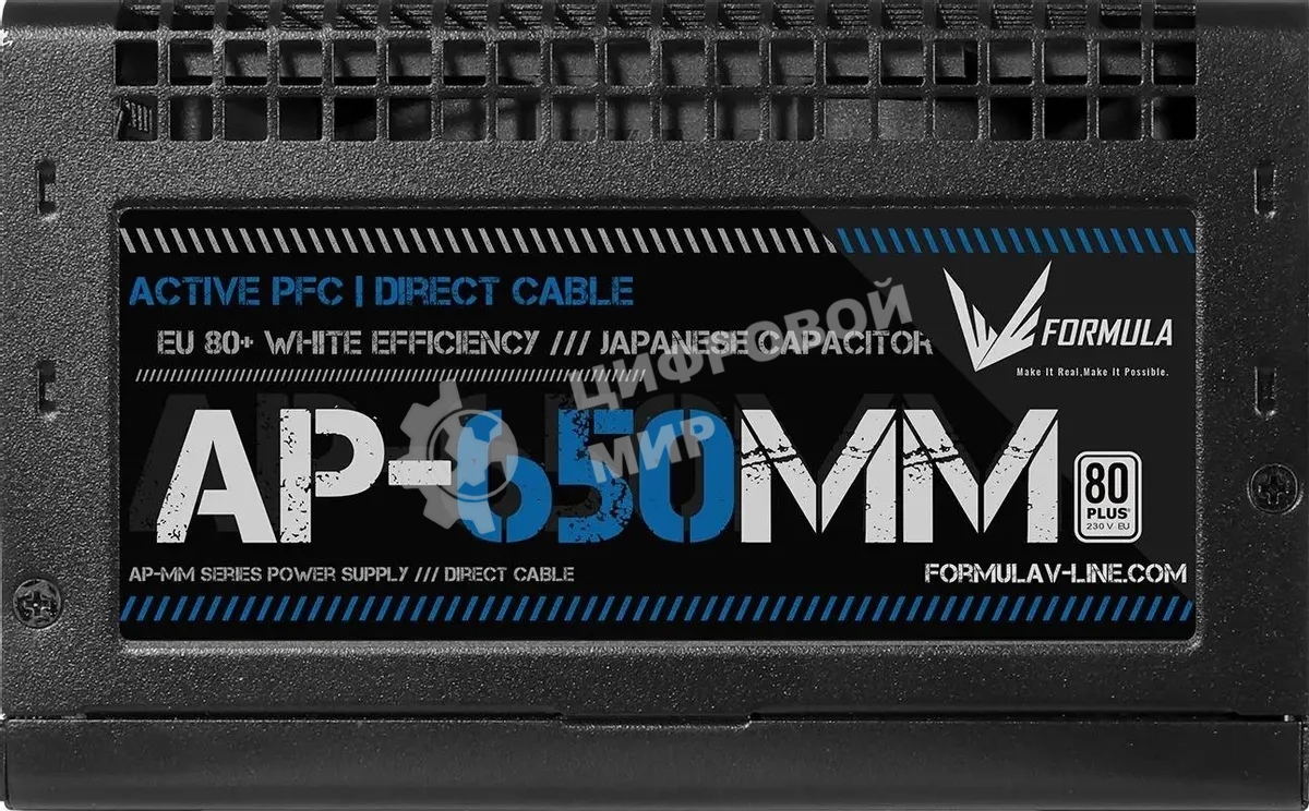 Блок питания Aerocool/Formula ATX 650W AP-650ММ 80 PLUS WHITE (20+4pin) APFC 120мм fan 6xSATA RTL