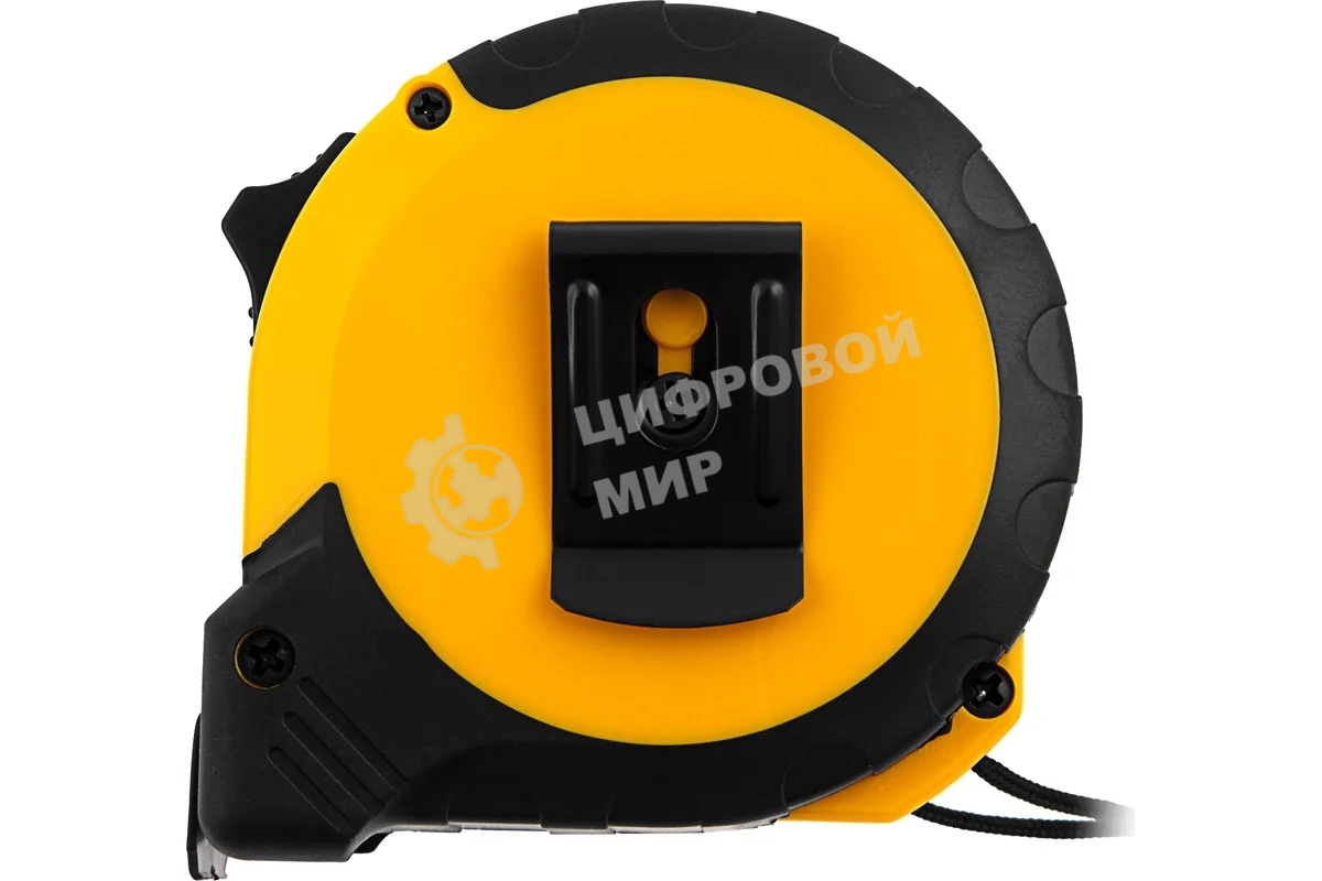 Рулетка Denzel 8м х 25мм, двухкомп. корпус, кнопка-пауза
