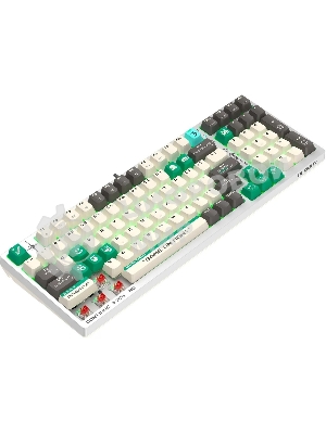 Клавиатура проводная A4Tech Bloody S98 Pixels Green USB белый/бежевый