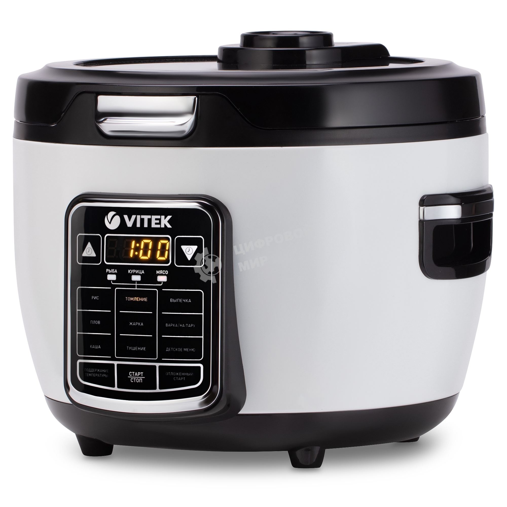 Мультиварка Vitek VT-4284 белый/черный, 4 л, 700 Вт, управление - сенсор, программ - 9